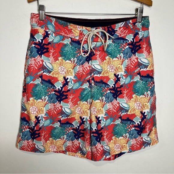 Nautica coral reef swim trunks bright multicolored size medium - Picture 1 of 7